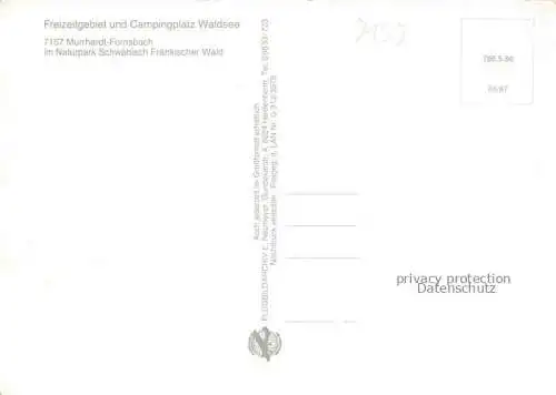 AK / Ansichtskarte Fornsbach Murrhardt Naturpark Schwaebischer Wald Fliegeraufnahme