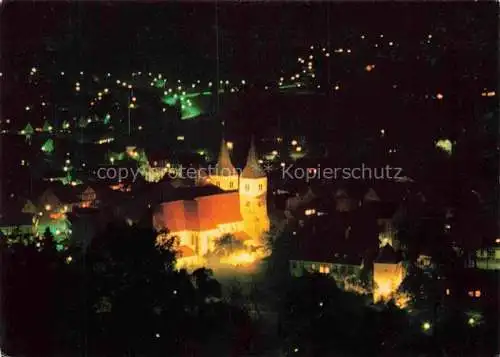 AK / Ansichtskarte Murrhardt Stadtkirche bei Nacht