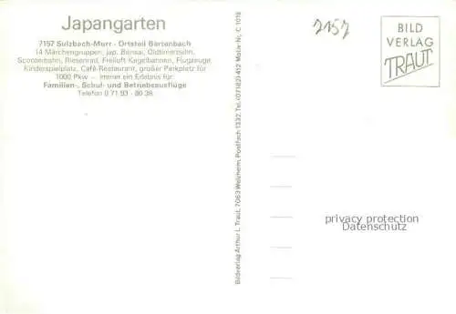 AK / Ansichtskarte Sulzbach Murr BW Japangarten Jap Bonsai