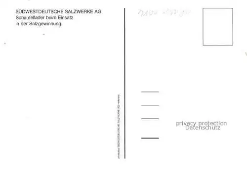AK / Ansichtskarte Kochendorf Bad Friedrichshall BW Salzbergwerk Schaufellader