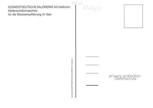 AK / Ansichtskarte Kochendorf Bad Friedrichshall BW Salzbergwerk Kettenschraemmaschine