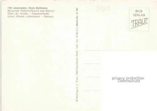 AK / Ansichtskarte Loewenstein Heilbronn BW Teilansichten Hoehenluftkurort Kirche Kloster Lichtenstern Rathaus