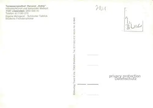 AK / Ansichtskarte Loewenstein Heilbronn BW Kreuz Blick zum Gasthof Hohly