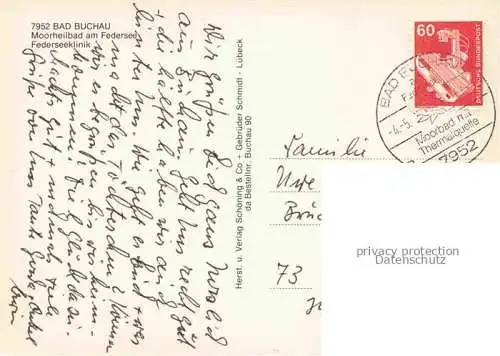AK / Ansichtskarte Bad Buchau Federsee Biberach BW Moorheilbad Federseeklinik Wasserspiele