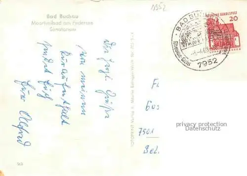 AK / Ansichtskarte Bad Buchau Federsee Biberach BW Moorheilbad Sanatorium