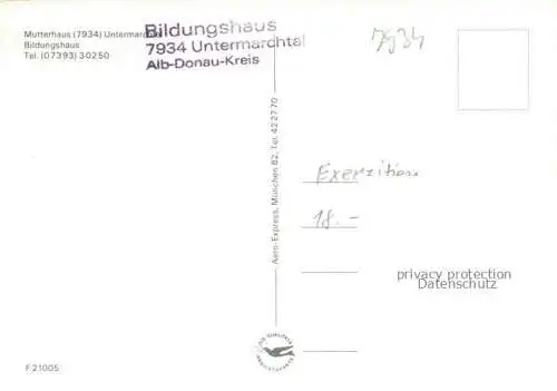 AK / Ansichtskarte Untermarchtal Donau BW Mutterhaus der Barmherzigen Schwestern Bildungshaus