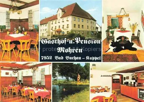 AK / Ansichtskarte Bad Buchau Federsee Biberach BW Gasthof Pension Mohren Gastraeume Moorheilbad Badeweiher