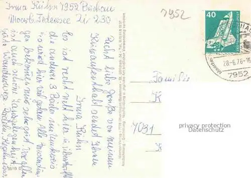 AK / Ansichtskarte Bad Buchau Federsee Biberach BW Moorheilbad Kurhaus Restaurant Hallenbad Federsee Steg Luftaufnahme