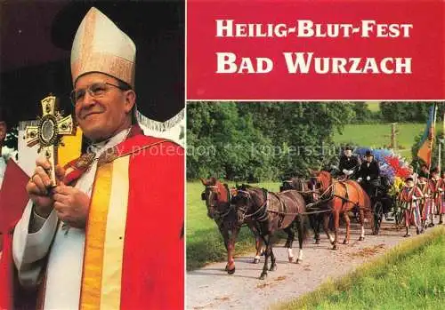 AK / Ansichtskarte Bad Wurzach Ravensburg BW Heilig-Blut-Fest mit Reiterprozession Bischof