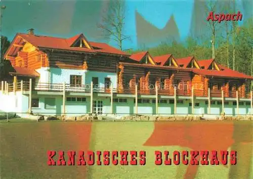 AK / Ansichtskarte Aspach Backnang Hotel Sonnenhof Kanadisches Blockhaus