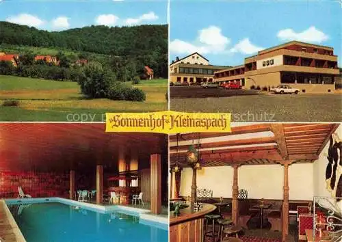 AK / Ansichtskarte Kleinaspach Aspach BW Gasthof Cafe Sonnenhof Hallenbad Gaststube