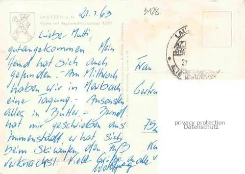 AK / Ansichtskarte Lauffen  Neckar Heilbronn BW Kirche mit Regiswindis Grabmal