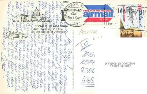 AK / Ansichtskarte Politik USA United States of America Ronald Reagan 