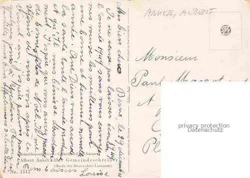 AK / Ansichtskarte ANKER Albert (1831-1910) Kuenstlerkarte Nr. 1512 Der Gemeindeschreiber 