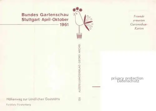AK / Ansichtskarte BUGA Bundesgartenschau Stuttgart Hoehenweg zur Laendlichen Gaststaette