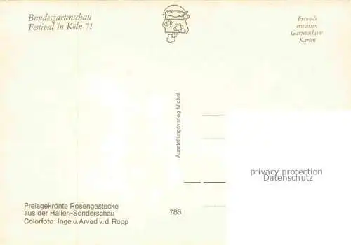 AK / Ansichtskarte BUGA Bundesgartenschau Festival Koeln Rosengesteck Hallen Sonderschau 