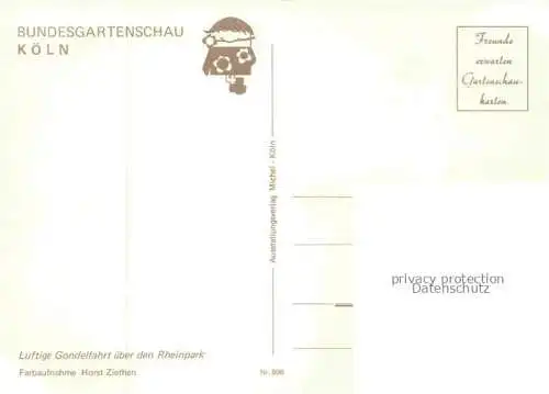 AK / Ansichtskarte BUGA Bundesgartenschau Koeln Gondel Rheinpark