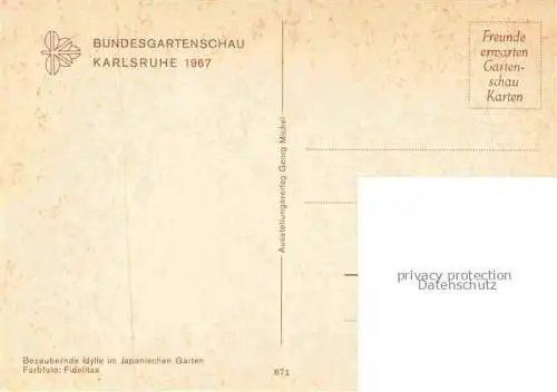 AK / Ansichtskarte BUGA Bundesgartenschau Karlsruhe Idylle Japanischer Garten 