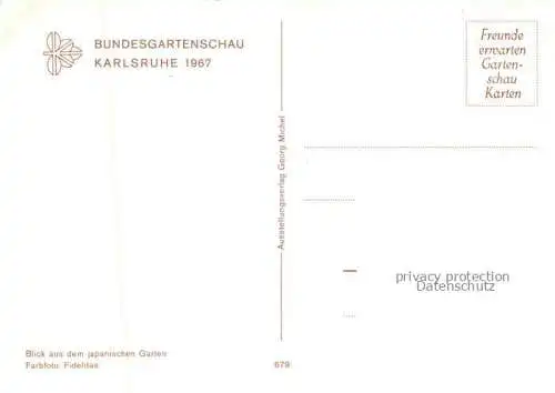 AK / Ansichtskarte BUGA Bundesgartenschau Karlsruhe blick aus Japanischen Garten 