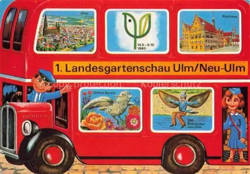 AK / Ansichtskarte LAGA Landesgartenschau Ulm/Neu Ulm Bus Rathaus 