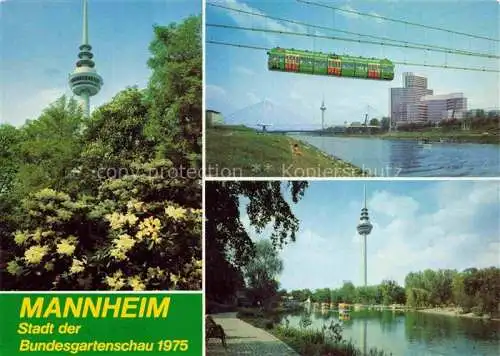 AK / Ansichtskarte BUGA Bundesgartenschau Mannheim Luisenpark Fernsehturm Aerobus  