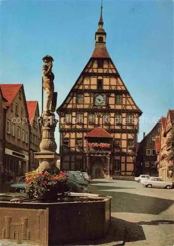 AK / Ansichtskarte Besigheim Neckar Rathaus Brunnen