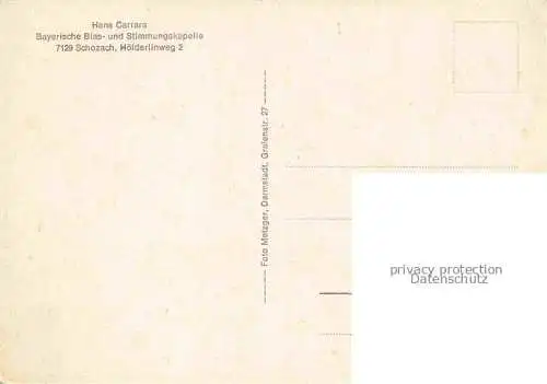 AK / Ansichtskarte Schozach Bayerische Blas und Stimmungskapelle Hans Carrara