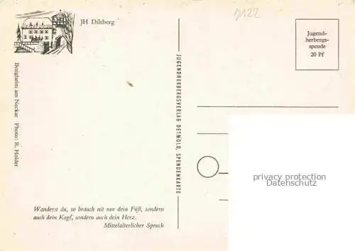 AK / Ansichtskarte Dilsberg Neckar Neckargemuend Heidelberg BW Jugendherberge Neckarpartie