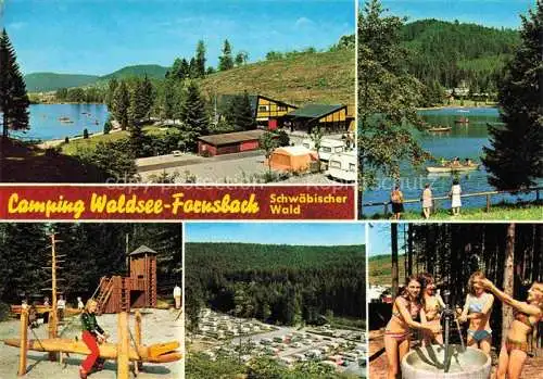 AK / Ansichtskarte Fornsbach Murrhardt Camping Waldsee Teilansichten Panorama