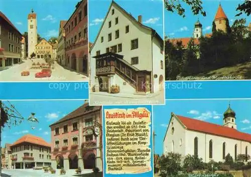 AK / Ansichtskarte Leutkirch Bockturm Rathaus Heimatmuseum Kornhaus Pulverturm Martinskirche