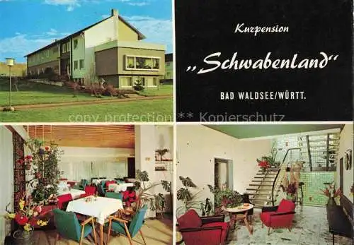 AK / Ansichtskarte Bad Waldsee Kurpension Schwabenland Gastraeume