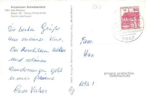 AK / Ansichtskarte Bad Waldsee Kurpension Schwabenland