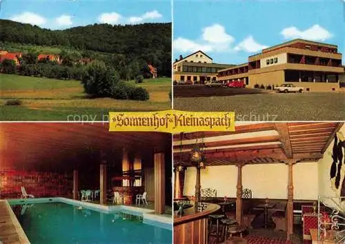 AK / Ansichtskarte Kleinaspach Aspach BW Gasthof Cafe Sonnenhof Hallenbad Gastraum