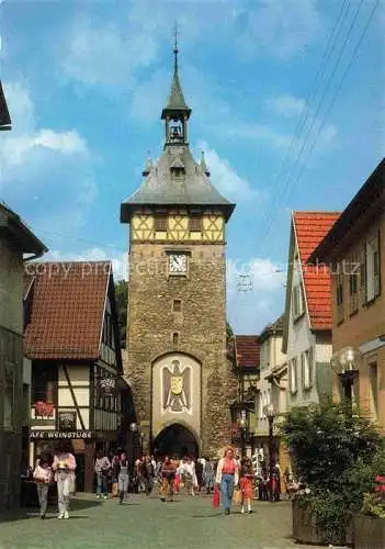 AK / Ansichtskarte Marbach  Neckar Fussgaengerzone am Torturm