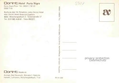 AK / Ansichtskarte TRIER Hotel Dorint Porta Nigra Rezeption Restaurant Fremdenzimmer