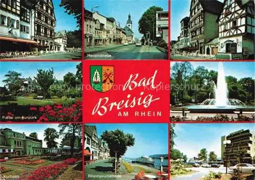 AK / Ansichtskarte Bad Breisig Rheinpromenade Kurpark Kurhaus Hauptstrasse Zollhaus Brunnen 