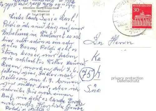 AK / Ansichtskarte Wuestenrot Altenheim Georg Kropp Haus 