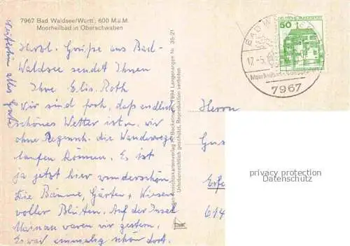 AK / Ansichtskarte Bad Waldsee Panorama Moorheilbad Oberschwaben