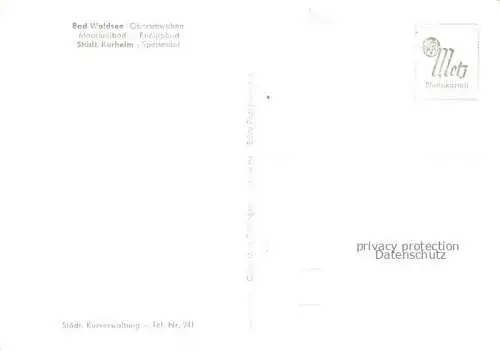 AK / Ansichtskarte Bad Waldsee Staedt Kurheim Speisesaal