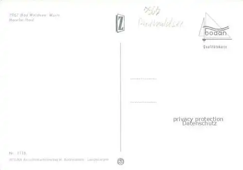 AK / Ansichtskarte Bad Waldsee Fliegeraufnahme mit Moorheilbad