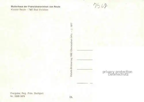 AK / Ansichtskarte Bad Waldsee Mutterhaus der Franziskanerinnen von Reute