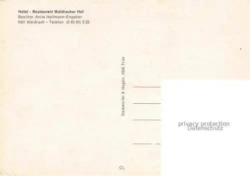 AK / Ansichtskarte Waldrach Hotel Restaurant Waldracher Hof