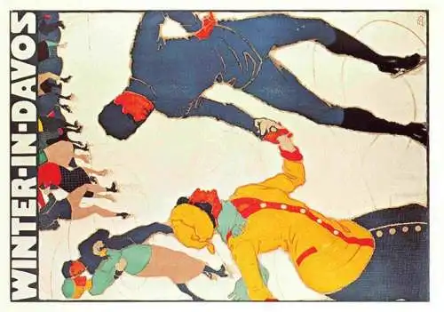 AK / Ansichtskarte DAVOS GR Plakat fuer Verkehrsverein Davos 1914