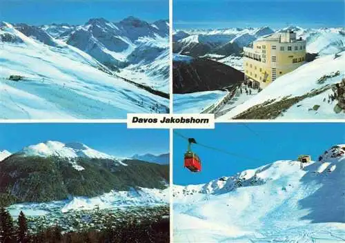 AK / Ansichtskarte DAVOS GR mit Braemabueel und Jakobshorn Bergrestaurant Jakobshorn Blick ins Sertigtal