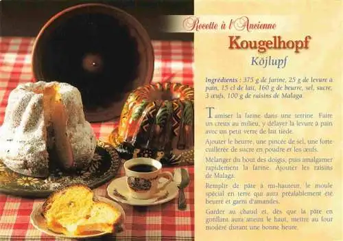 AK / Ansichtskarte Vogesen Vosges Region Kugelhupf Rezept