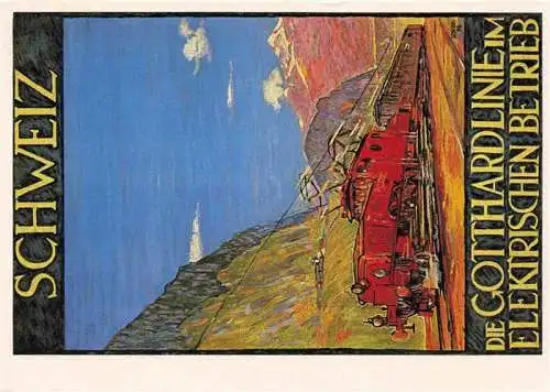 AK / Ansichtskarte ZueRICH  ZH Plakat fuer Gotthard Bahn SBB 1924