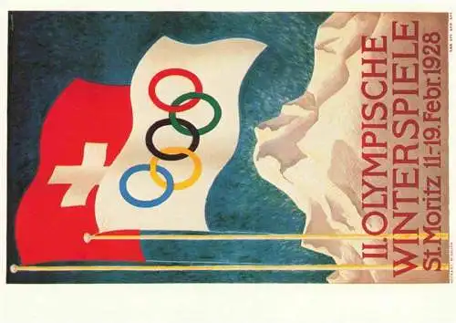AK / Ansichtskarte St Moritz  SANKT MORITZ GR Plakat fuer Verkehrsverein St Moritz 1928