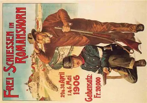 AK / Ansichtskarte ZueRICH  ZH Plakat fuer Schuetzenfest Romanshorn 1906