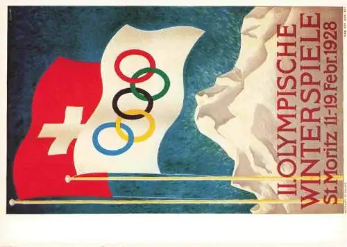AK / Ansichtskarte St Moritz  SANKT MORITZ GR Plakat fuer Verkehrsverein St Moritz 1928