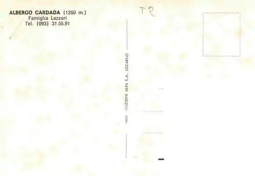 AK / Ansichtskarte Cardada Locarno TI Albergo Cardara Terrasse Sessellift